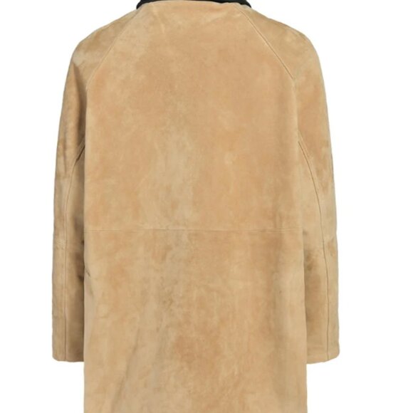 NWT Susanna Chow Raegan Suede Field Jacket in Hazelnut, Size L - Picture 4 of 7